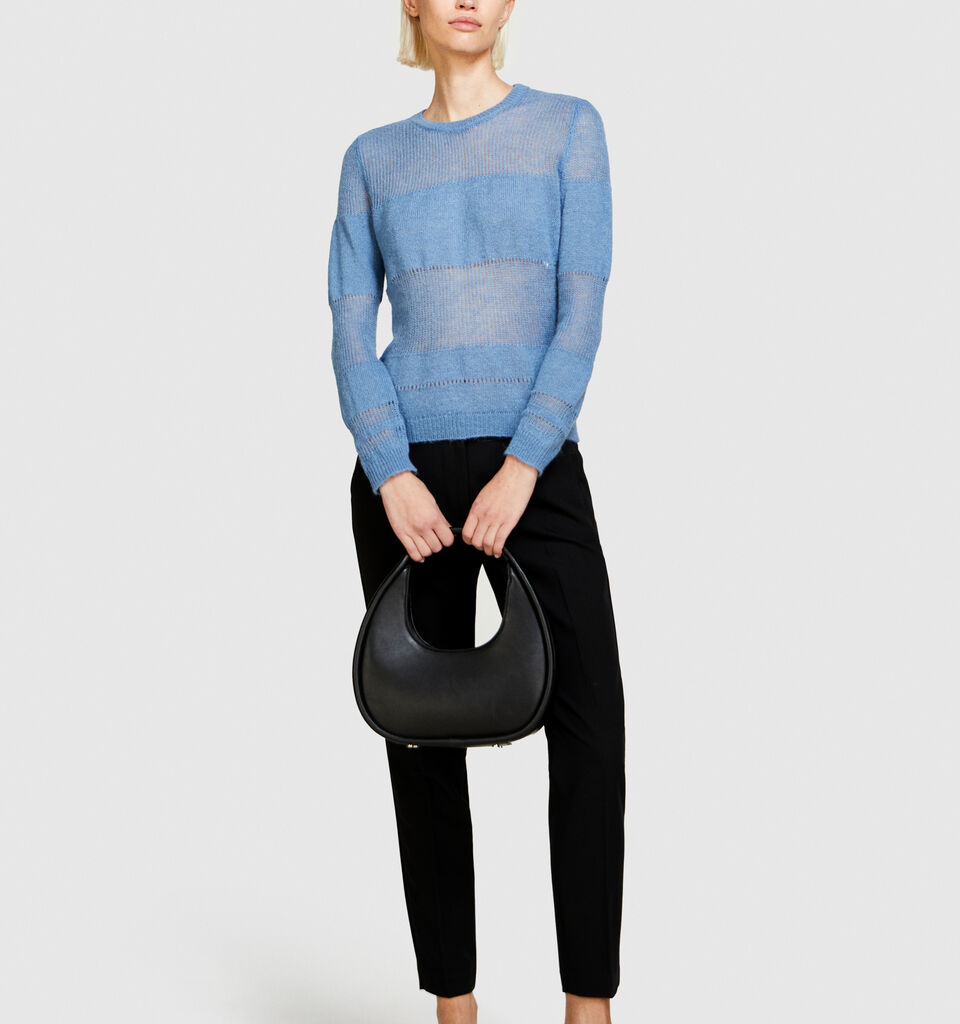Alpaca blend sweater - women's crew neck sweaters - Light Blue | Sisley image number 1